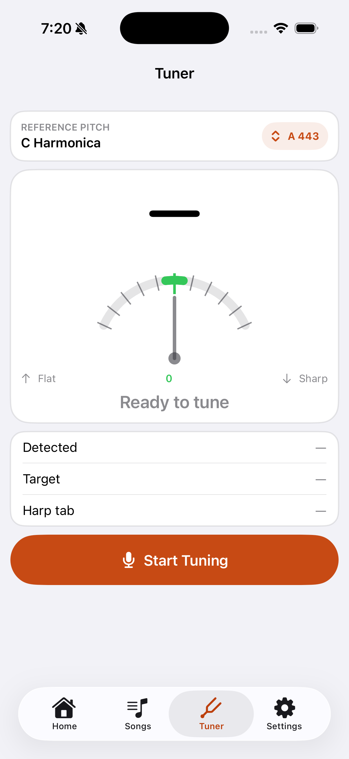 Cross Harp chromatic tuner